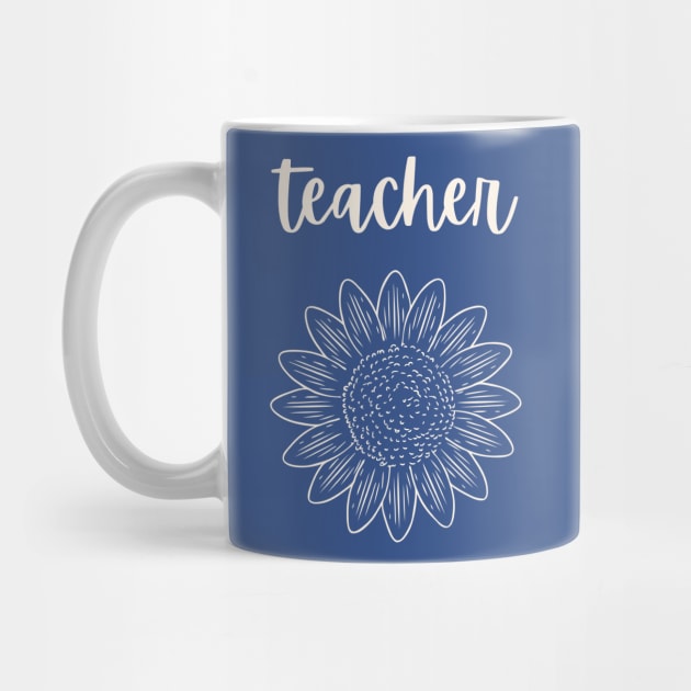 Teacher Sunflower by Golden Eagle Design Studio